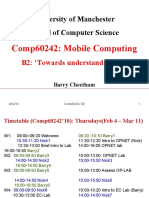 University of Manchester School of Computer Science: Comp60242: Mobile Computing