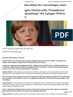 La Cancelliera Angela Merkel Nella "Frankfurter Allgemeine Sonntagszeitung" Del 3 Giugno 2018 in Traduzione Italiana - Auswärtiges Amt