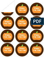 Fall Pumpkin Round Sticker