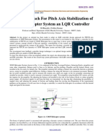 Design Approach For Pitch Axis Stabilization of 3-Dof Helicopter System An LQR Controller