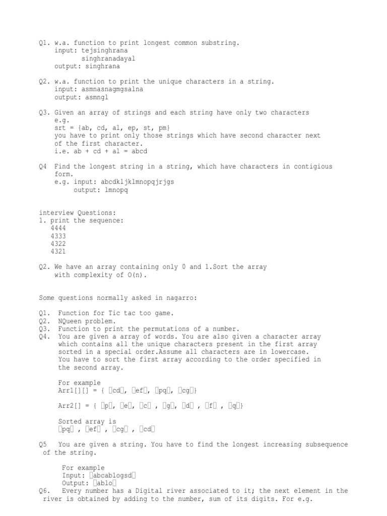 Solving Common Data Structure and Algorithm Questions Asked During ...