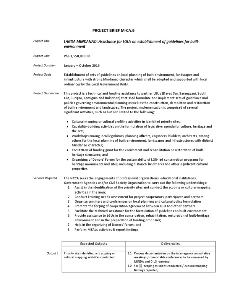 Mindanao LGU Built-Environment Guidelines | PDF | Development Aid ...