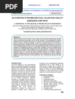 An Overview of Pharmaceutical Validation