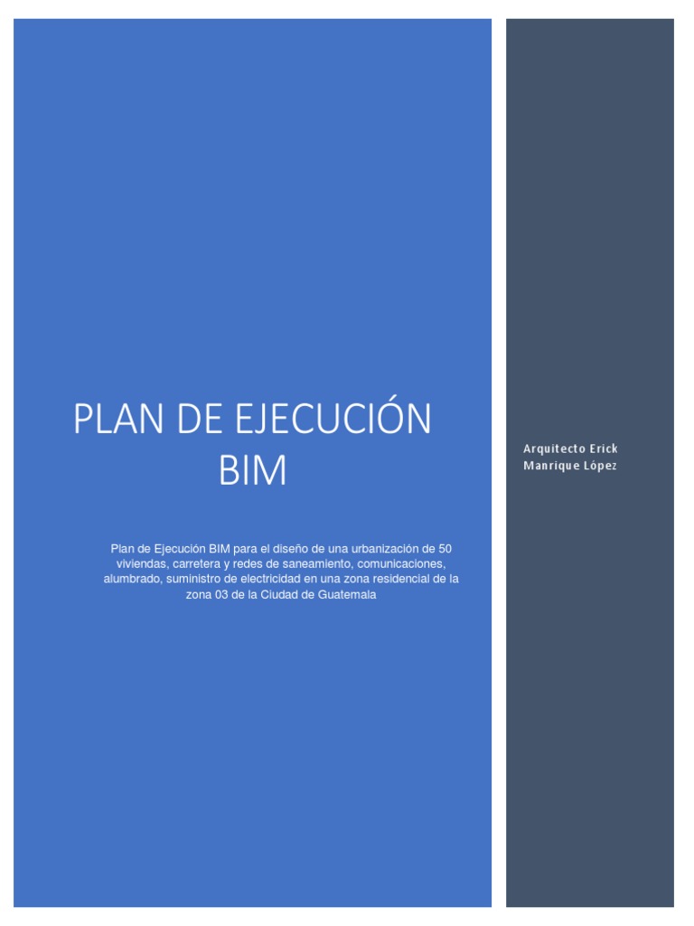 Plan de Ejecución BIM para Urbanización | PDF | Autodesk Revit | Ingeniería