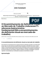 O Encaminhamento Do Deficiente Visual Ao Mercado de Trabalho