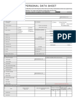 CS Form No. 212 Revised Personal Data Sheet - New