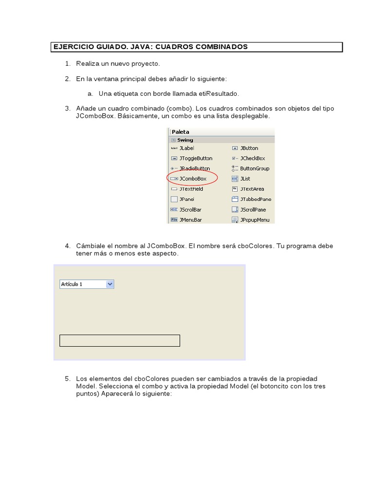 04 Guiados Combo PDF | PDF | Programa de computadora | Programación