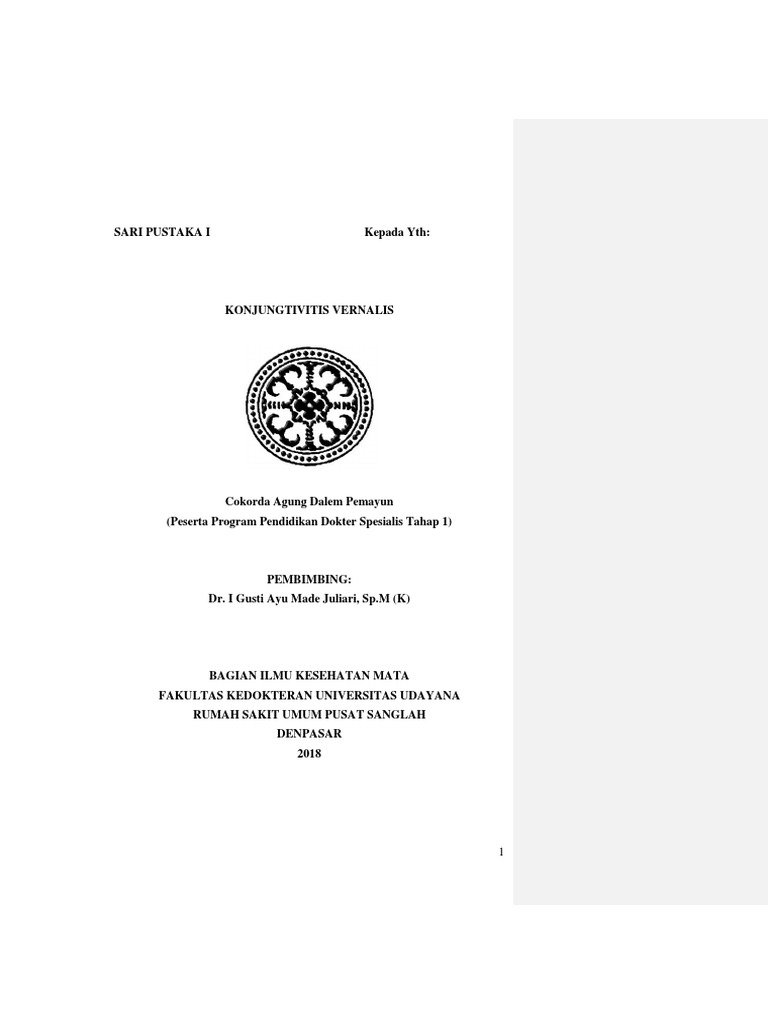 Sarpus Konjungtivitis Vernalis Comments 05052018