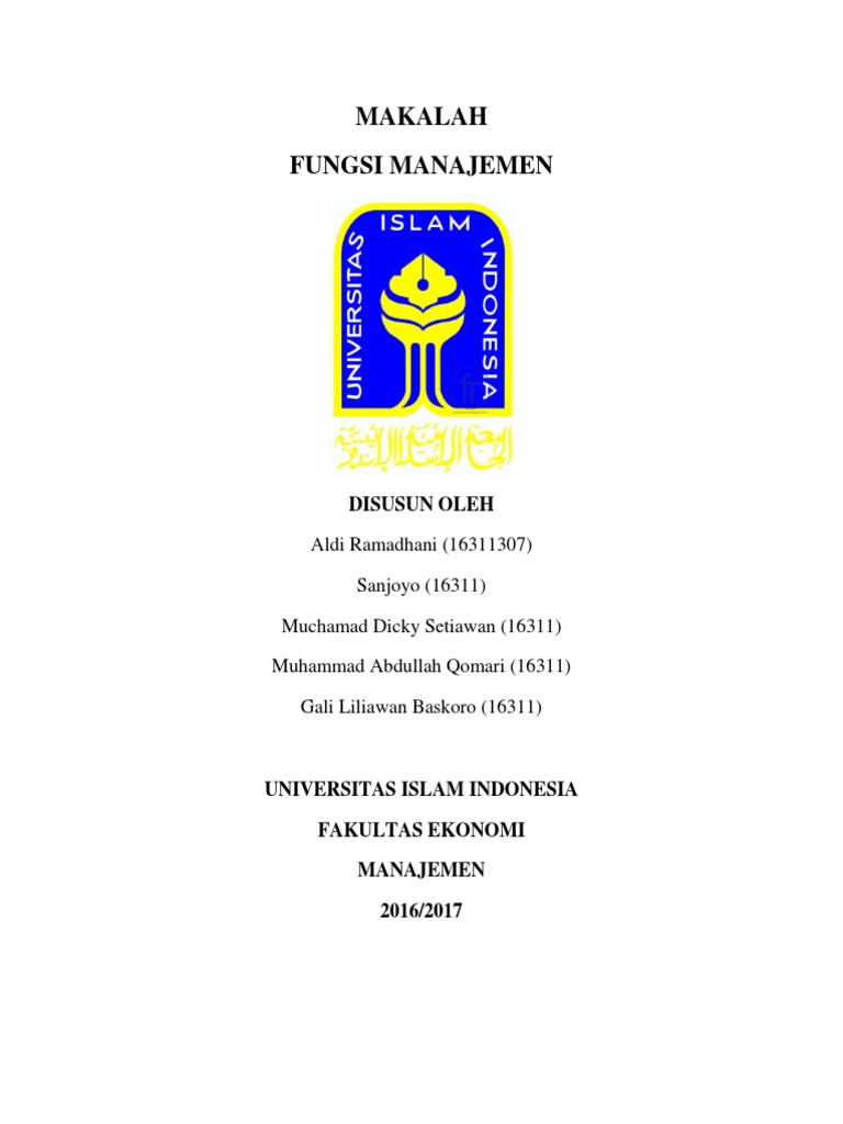 Makalah Bisnis Fungsi Manajemen