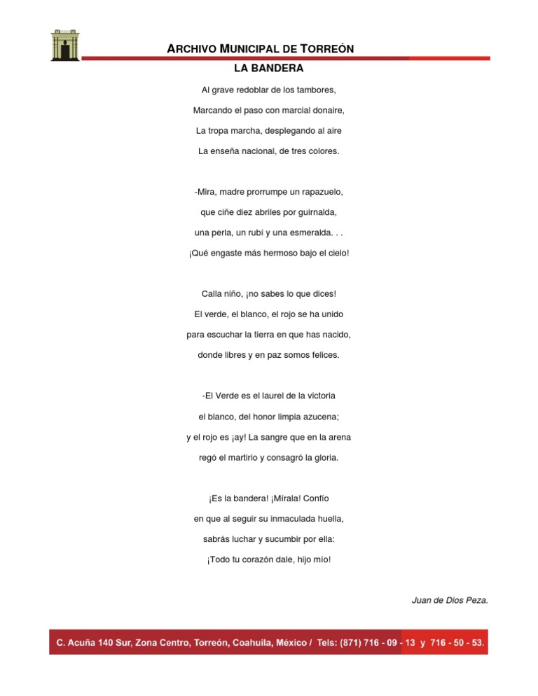 Poesía A La Bandera Nacional 