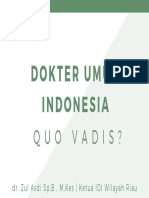 Dokter Umum Indonesia Oleh Dr Zul Asdi IDI Wilayah Riau