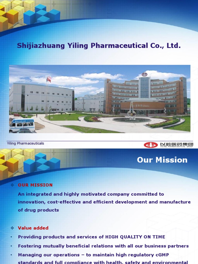 Yiling Pharmaceuticals Overview | PDF | Tablet (Pharmacy) | Products Of ...
