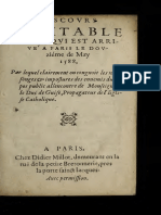 1588-Discours Veritable Sur Ce Qui Est Arrivé A Paris Le Douziéme de May 1588