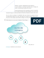 Lluvia de números y conteo 1-20 en una plantilla imprimible