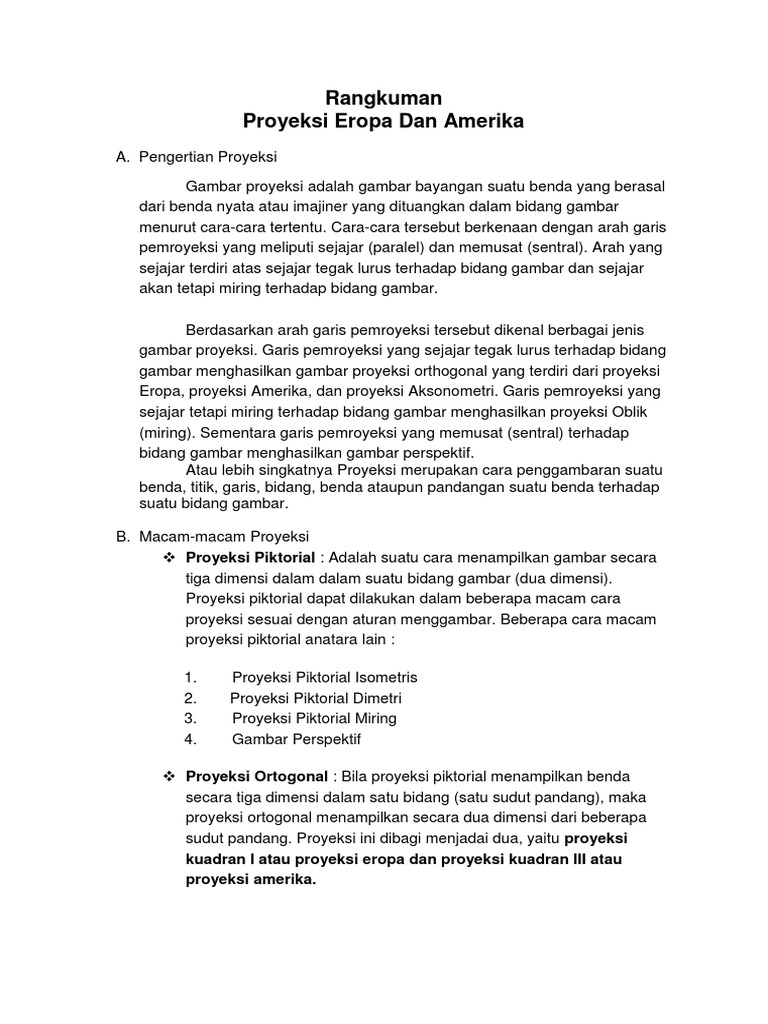 Rangkuman Proyeksi Eropa Dan Amerika Edit