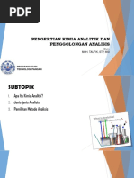 Kimia Analitik - Pengertian Kimia Analitik Dan Penggolongan Analisis