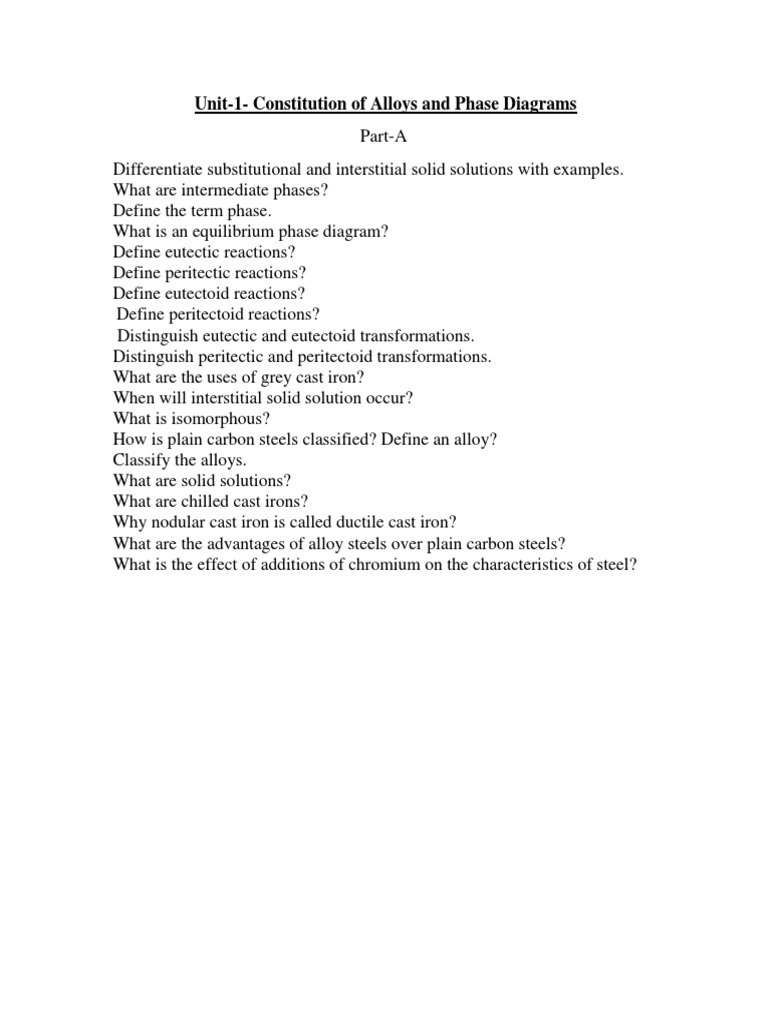 Alloys and Phase Diagrams Explained | PDF