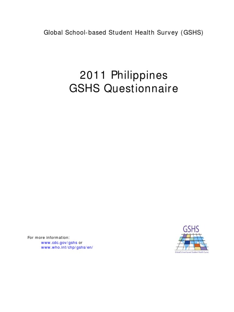 2011 Philippines Student Health Survey | PDF | Hiv/Aids | Drink