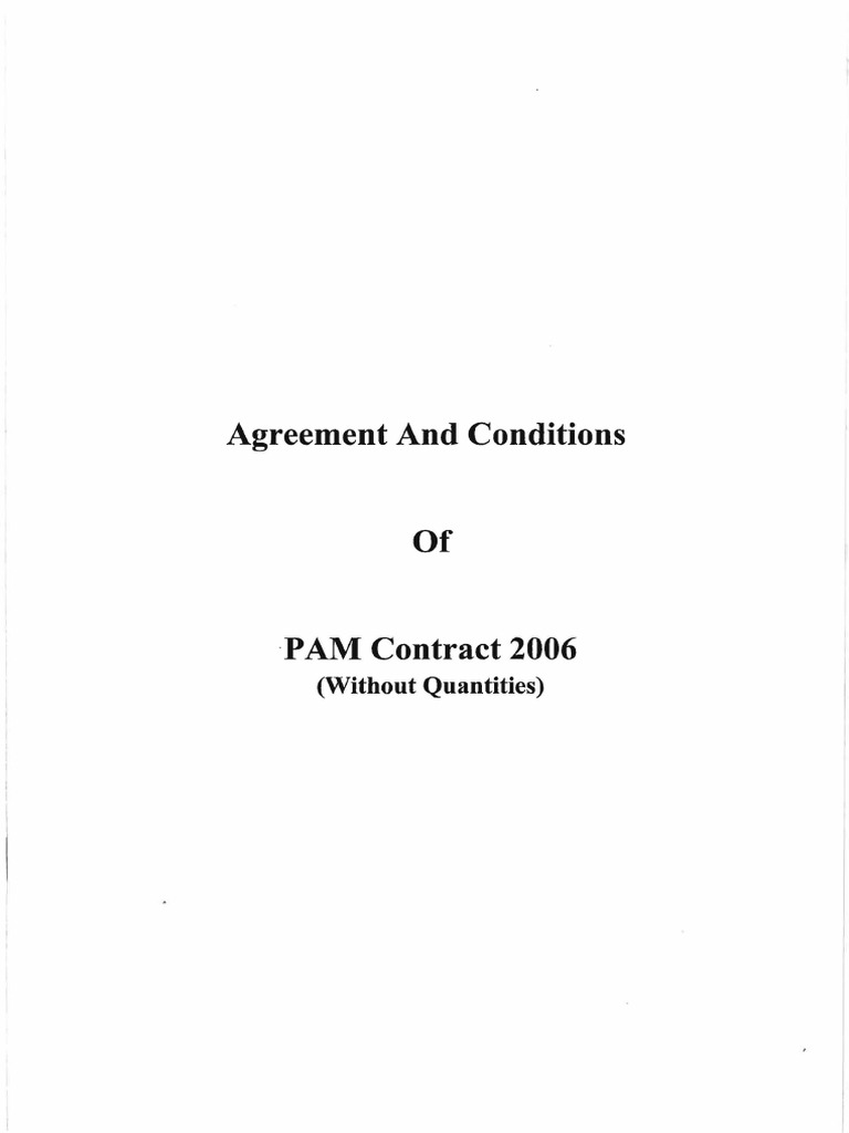 PAM Contract 2006 (Without Quantities) PDF Insurance Arbitration