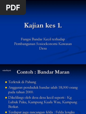 Kajian Kes 1 Dan 2 Bandar Jengka Pdf