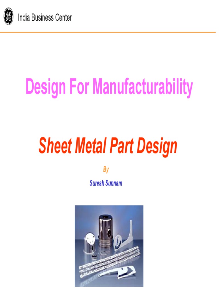 Design For Manufacturability: Sheet Metal Part Design | PDF | Sheet ...