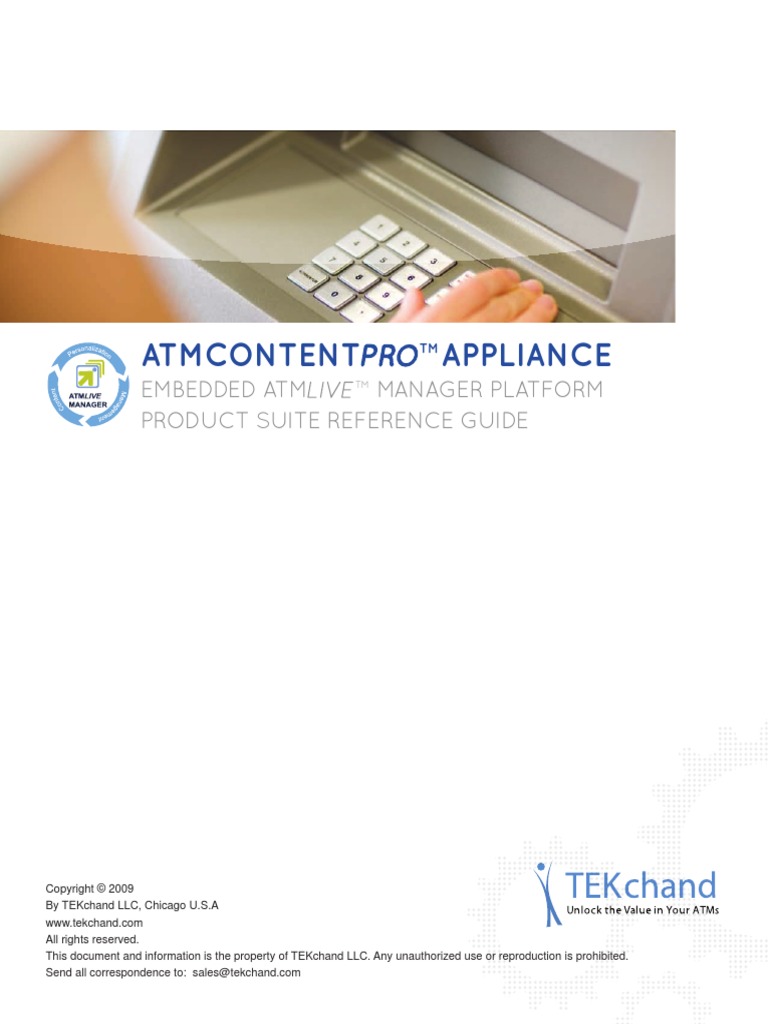 Atm Live Manager Platform Product Suite | PDF | Automated Teller ...