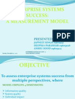 Enterprise Systems Success: A Measurement Model