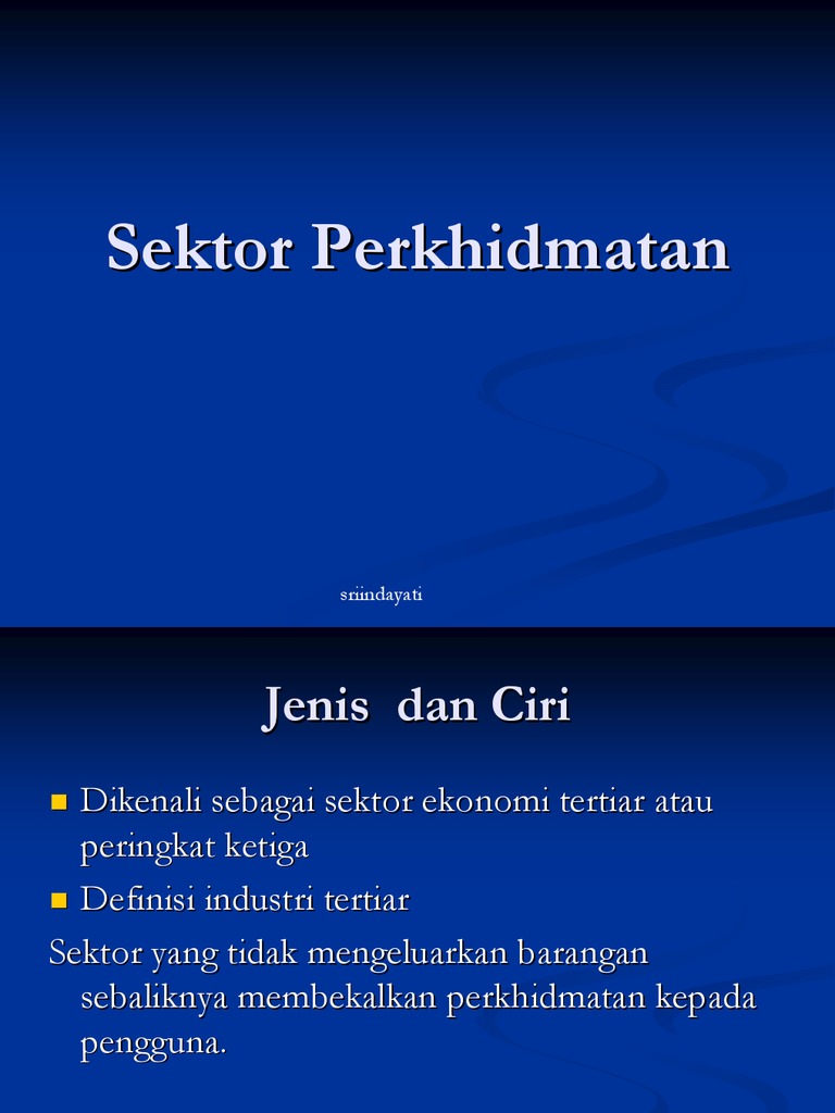 Sektor Perkhidmatan  PDF