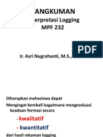 Rangkuman MK Interpretasi Logging MPF 232 - Desember 2015