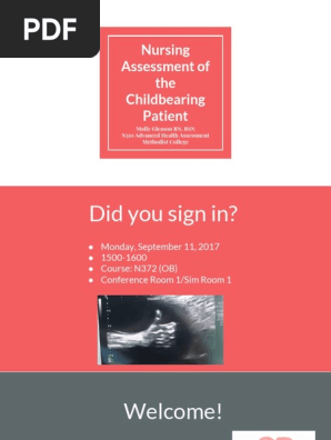 Nursing Assessment Of The Childbearing Patient Molly Gleason Rn