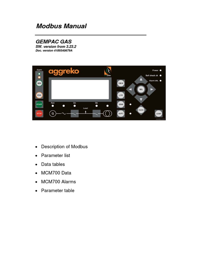GEMPAC Gas Modbus Manual | PDF | Parameter (Computer Programming) | Ac ...