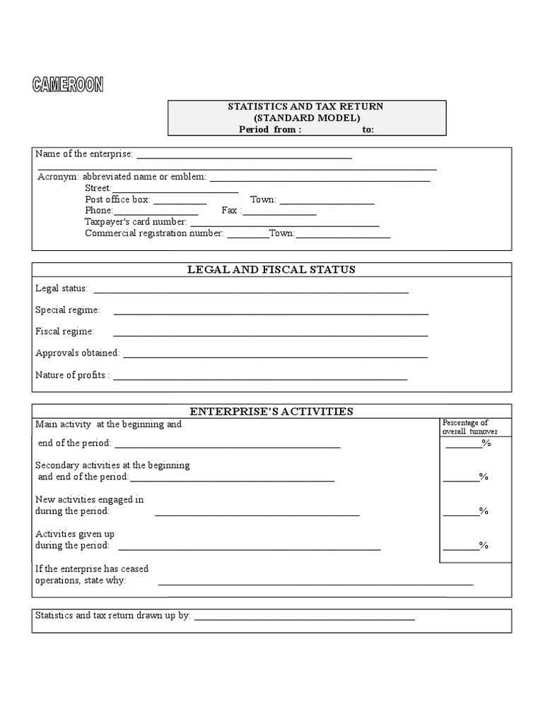 DSF and Fiscal Reporting in Cameroon | PDF | Revenue | Expense