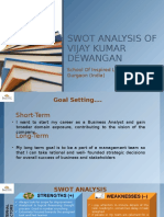 Swot Analysis of Vijay Kumar Dewangan: School of Inspired Leadership Gurgaon (India)