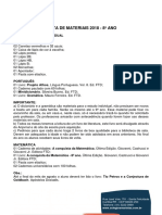 Lista de Materiais Do 8º Ano - Marista