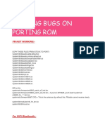 Solving Bugs On Porting Rom