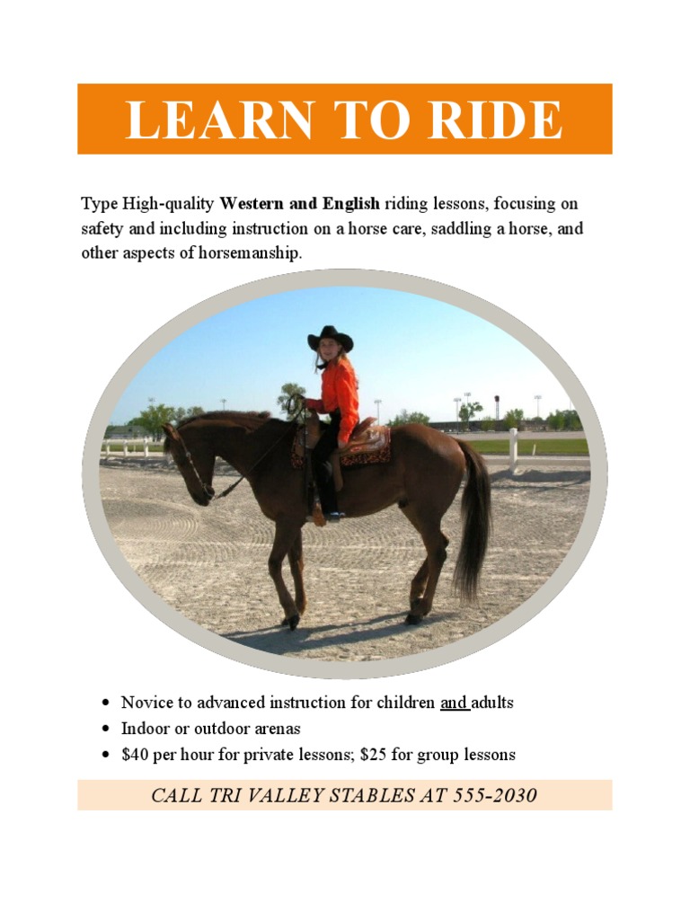 Western & English Riding Lessons | PDF