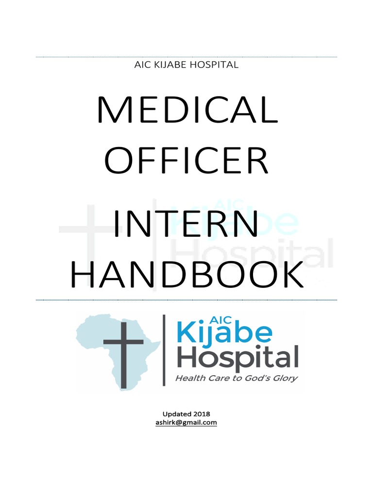 Kijabe Hospital Intern Handbook | PDF | Surgery | Childbirth