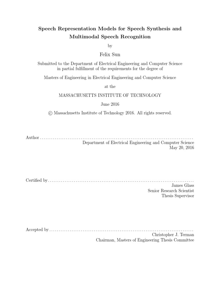 Speech Representation Models For Speech Synthesis and Multimodal Speech ...