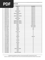 Electrical Part List