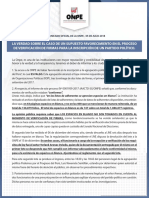 ONPE reitera no haber beneficiado a Podemos Perú y asegura transparencia