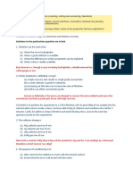 Memo For The Particulates Section of Test On The 12th