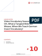 Video Vocabulary Season 2 S2 #10 Oh, What A Tangled Web We Weave, When We Teach German Insect Vocabulary!