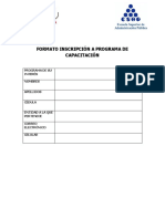 Formato Inscripcion a Programa de Capacitacion1