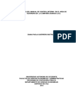 Diseño Del Manual de Control Interno PDF