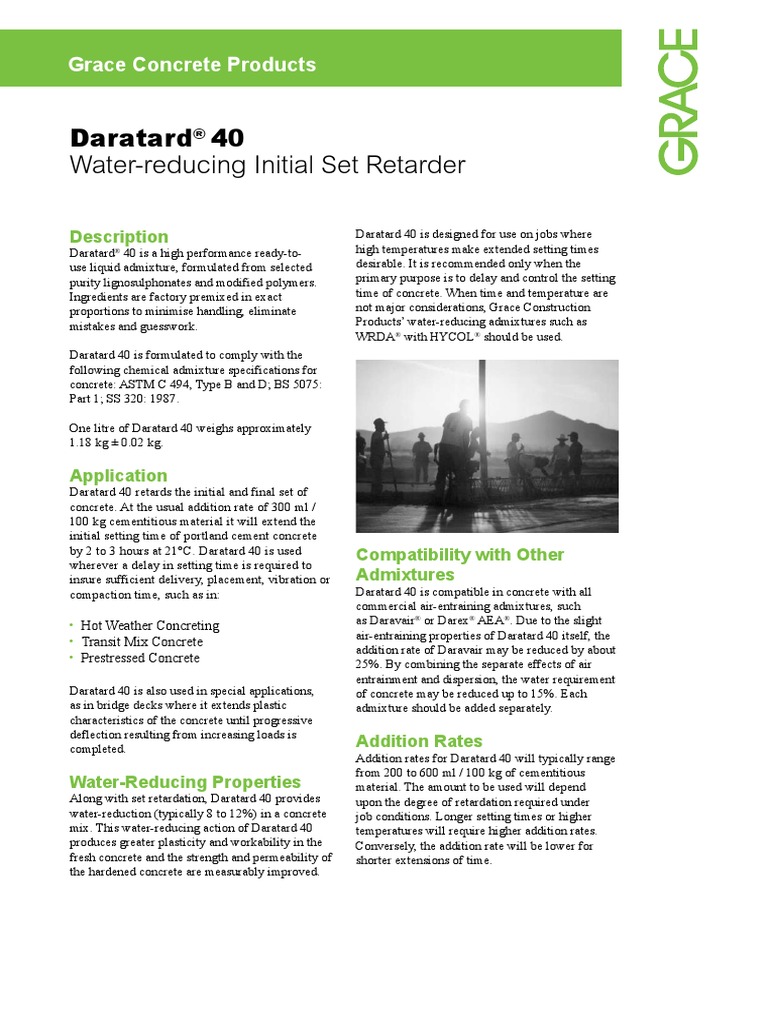 Daratard 40 PDF | PDF | Concrete | Building Engineering