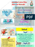 Universidad Laica Eloy Alfaro de Manabí Carrera Odontología Salud Comunitaria