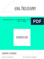 I. Doing Philosophy: Introduction To The Philosophy of The Human Person Rex T. Rola