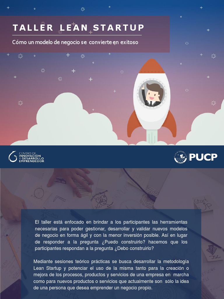 Taller Lean Startup Pdf Lean Startup Empresa De Inicio