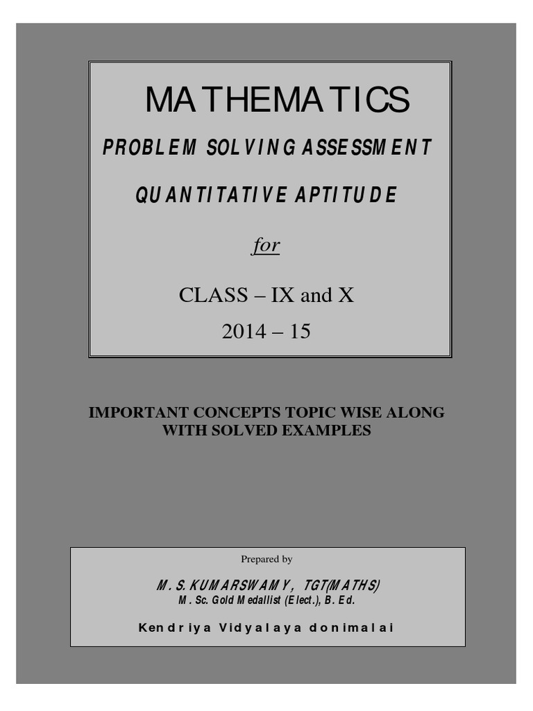 430258214maths Psa Quantitative Aptitude For Class Ix and X 2014-15 ...