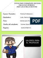 Valores para Profesores